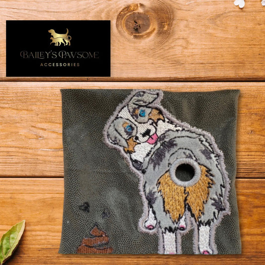 Dog waste bag holder — Australian Shepherd